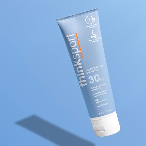 Thinksport Mineral Sunscreen SPF 30, Reef-Safe Zinc Oxide, 3 Fl Oz