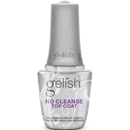Gelish No-Cleanse Top Coat - UV/LED Gel Nail Polish Sealer, 15mL