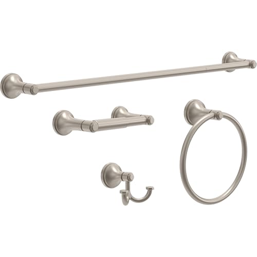 Franklin Brass Woodruff Satin Nickel Double Towel Hook