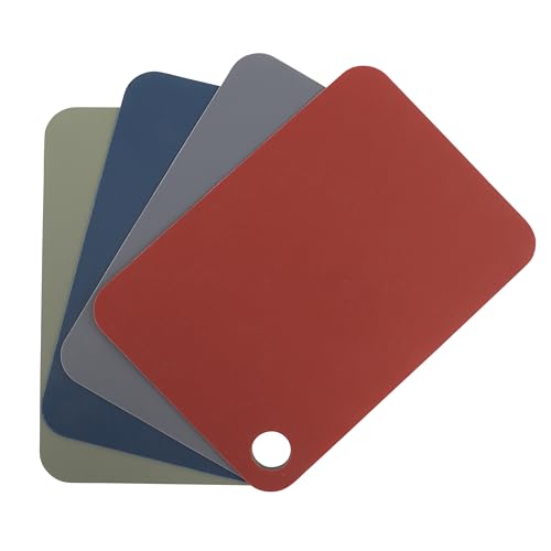 Sur La Table Crafty Carvery 4-Piece Cutting Mats Set - BPA-Free, Non-Slip, Dishwasher Safe, 11.75" x 8.25"