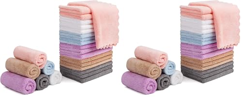 Orighty Reusable Makeup Remover Cloths - Soft Microfiber Face Towels (48 Pack)