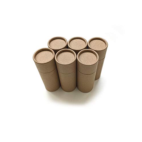 Empty Cardboard Deodorant Containers - 2.0 oz Push-Up Tubes (6-Pack)