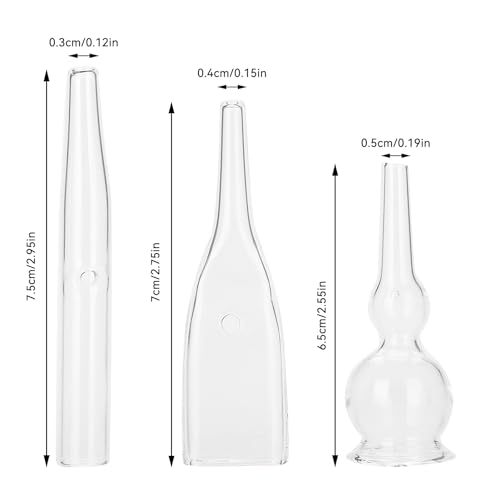 Blackhead Removal Glass Tube Kit - 3 Pcs Facial Pore Vacuum Tools