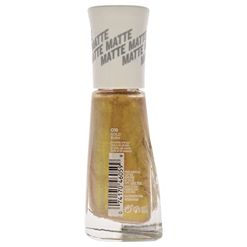 Sally Hansen Insta Dri Matte Metallics Nail Polish Gold Rush 0.31 Fl Oz - Fast Drying, Shiny Finish