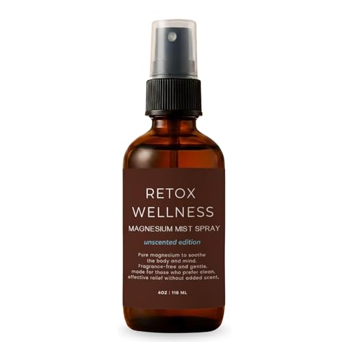 Retox Wellness Magnesium Oil Spray 4 oz - Unscented Sleep & Muscle Mist