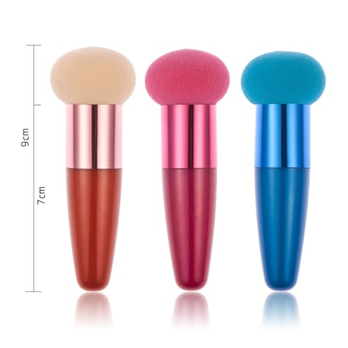 Beaupretty Mushroom Makeup Sponge Set - 3 Pcs Reusable Blender with Handle