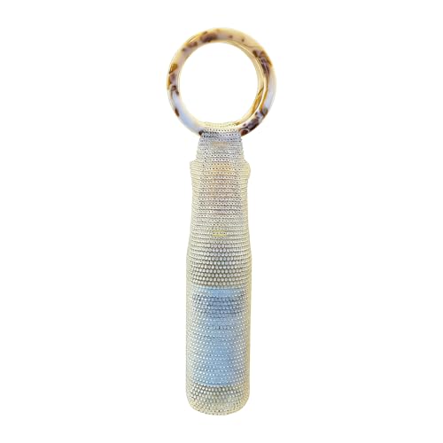 White Handwoven Diamonds Patterned Bag with Dividers for Jewelry & Bottles