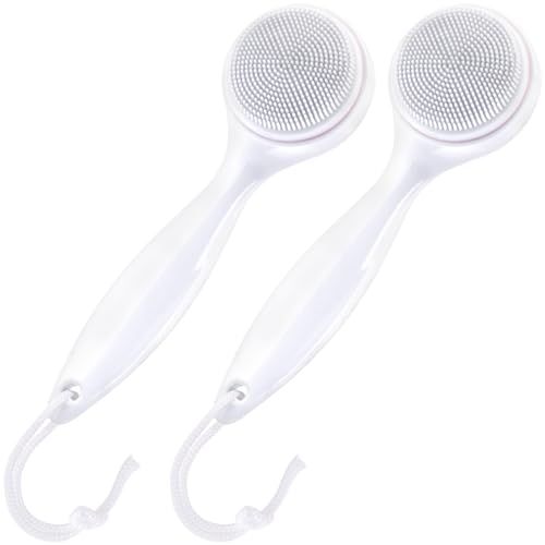 HINZIC 2-Pack White Silicone Facial Cleansing Brush for Deep Pore Cleaning