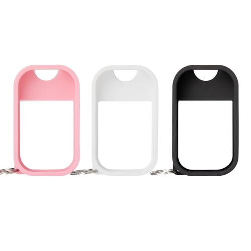 Touchland Hand Mist Case Set of 3 - White Pink Black Silicone Travel Covers