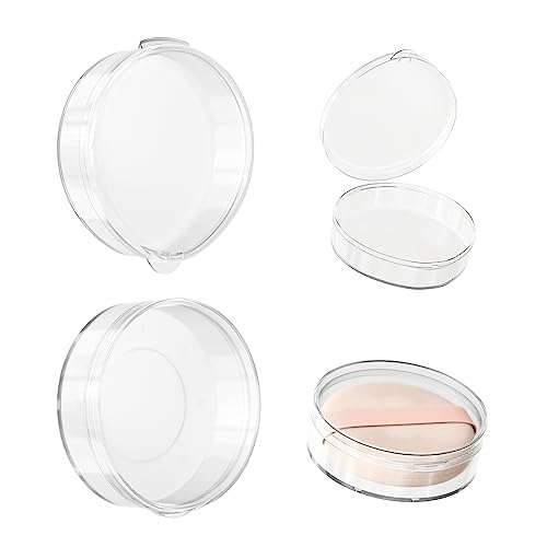 Freeasy Makeup Puff Case Set - 4 Protective Containers for Travel