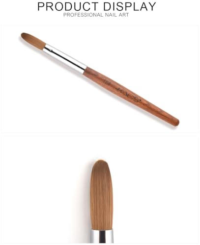 KADS 16# Kolinsky Nail Brush – Oval Crimped Handle for Acrylic Nails