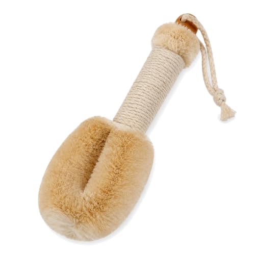 Touch Me Natural Sisal Dry Body Brush – 9” Firm Exfoliating Skin Scrubber