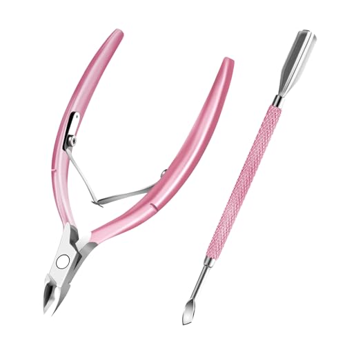 Professional Stainless Steel Cuticle Trimmer & Pusher Set