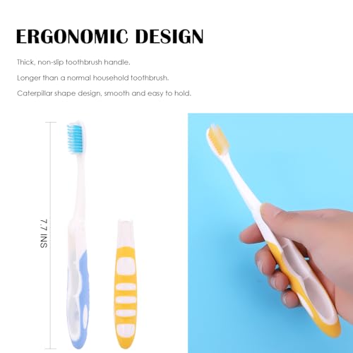 EasyHonor 12-Pack Travel Charcoal Toothbrushes – Foldable, Medium Soft Bristles, 11.4 cm (4.5 in) When Folded