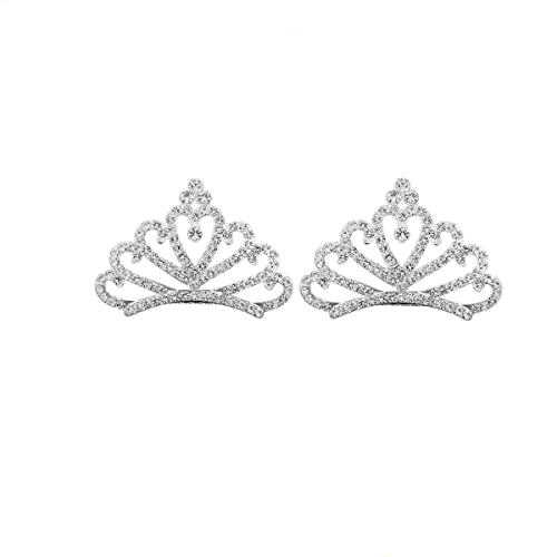 Princess Tiara Comb Set - 2PCS Rhinestone Hair Accessories