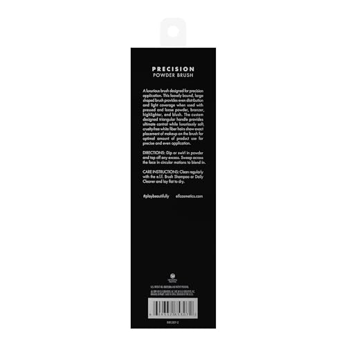 e.l.f. Precision Powder Brush - Large Makeup Brush for Powder, Blush, Bronzer & Highlighter