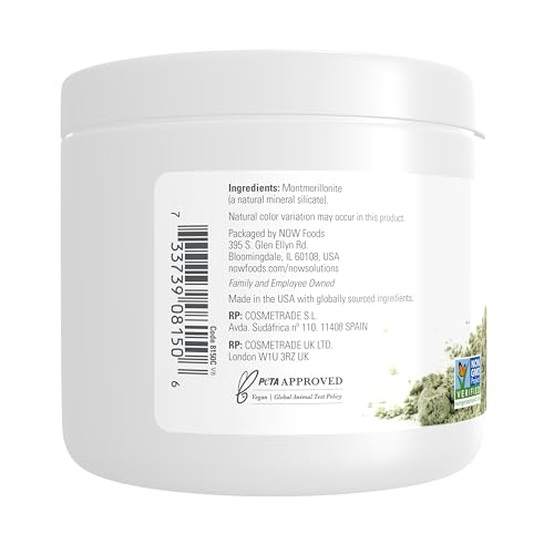 NOW Solutions European Clay Powder for Facial Mask - 6 oz, Deep Cleansing & Detox