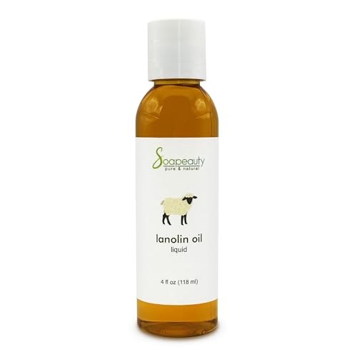 Soapeauty 100% Pure Liquid Lanolin Oil for Dry Skin, Hair & Nails - 4 fl oz