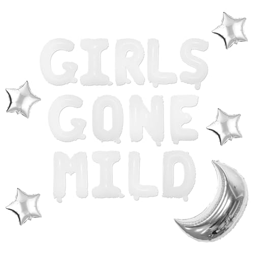 Girls Gone Mild Bachelorette Party Balloon Kit - Silver & White