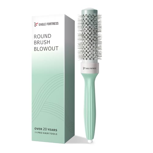 Eagle Fortress 1.26" Ceramic Round Hair Brush for Professional Blowouts