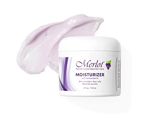 Merlot Grape Seed Moisturizer 4 oz - Anti-Aging, Non-Oily Formula