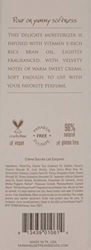 FarmHouse Fresh Sweet Cream Body Milk Travel Size Lotion, 2 fl. oz.