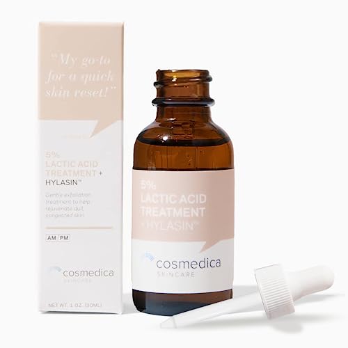 Cosmedica Skincare 5% Lactic Acid Treatment with Hyaluronic Acid - Gentle Exfoliator & Dark Spot Corrector for Radiant Skin