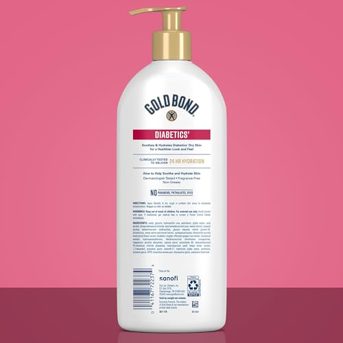 Gold Bond Diabetic Body Lotion - 21 Oz Hydrating Relief for Dry Skin