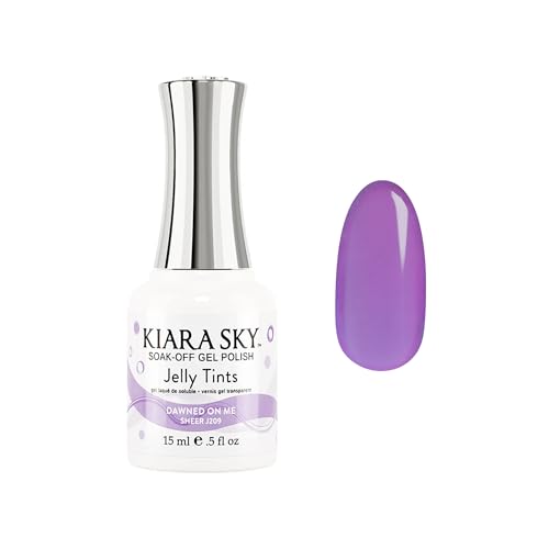 KIARA SKY Jelly Tint Gel Polish Dawned on Me - Sheer, 15ml, Vibrant Purple Nail Color