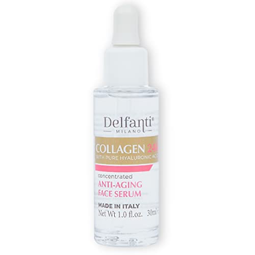 Collagen 24K Gold Hyaluronic Acid Face Serum - Anti-Aging Skin Care, Made in Italy