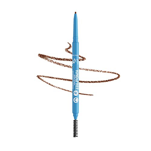 Rimmel Kind & Free Dual-Ended Brow Definer Pencil, 002 Taupe (Pack of 2)