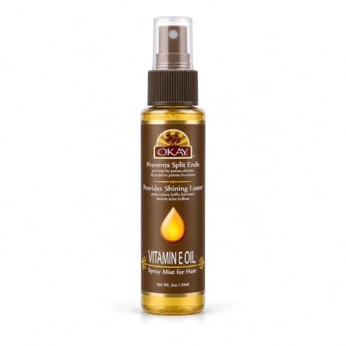 OKAY Vitamin E Hair Spray Mist - Prevents Split Ends & Repairs Damage, 2oz