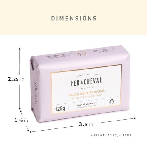 Energizing Lavender Organic Soap Bars - Moisturizing Body Wash, 125g, Pack of 2