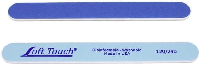 Soft Touch Nail File - Double Sided 120/240 Grit, 7 Inch