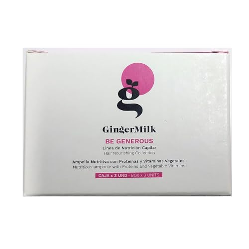 Ginger Milk Nutritive Hair Ampoule Pack of 3 - Protein & Pro-Vitamin B5 for Dry, Weak Hair