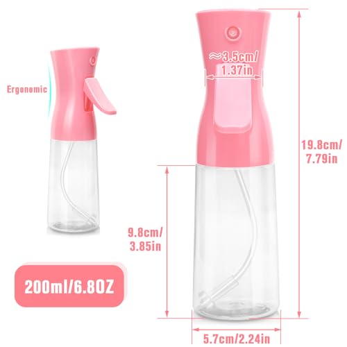 Milukon Fine Mist Spray Bottle - 6.8oz Refillable for Hair & Skincare