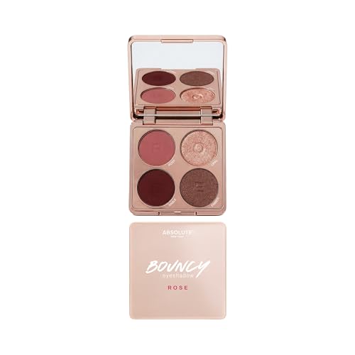 Absolute New York Rose Quad Bouncy Eyeshadow - High-Pigment, Long-Lasting Formula