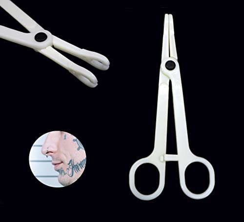 HuoHuo TN017-8PCS Disposable Piercing Forceps Clamp Set for Ear Navel Lip Tongue Nose Piercing