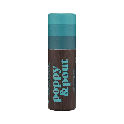 Poppy & Pout Coastal Coconut Jumbo Lip Balm - All Natural, Hydrating Lip Moisturizer in Recyclable Cardboard Tube