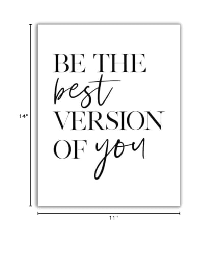 Motivational Wall Art Print - Be The Best Version of You | 11x14 Unframed