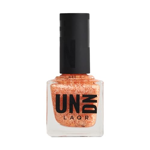 Vegan Nail Polish - Day Dream - Pastel Orange Paint Splatter - 0.5 oz