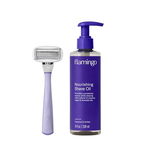 Flamingo Women's Razor Set with Nourishing Shave Oil - Normal Variation