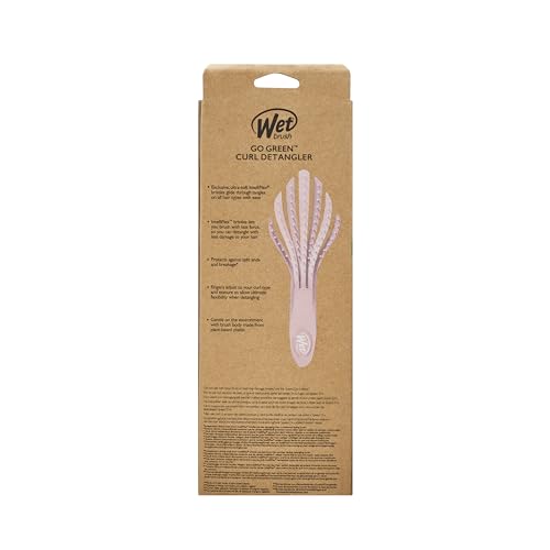Wet Brush Go Green Curl Detangler Hair Brush - Pink, 1 Count, Plant-Based Plastic