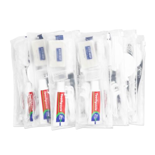 5 Sets Personal Hygiene Kit - Disposable Toothbrush, Toothpaste, Soap & Floss