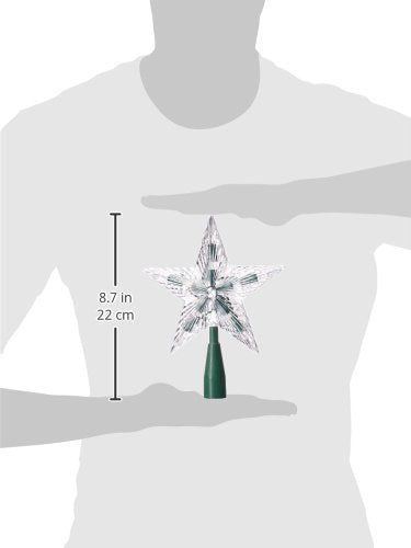 Kurt Adler 10-Light Clear Star Treetop - 7-Inch Indoor Decor