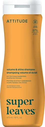 ATTITUDE Volume & Shine Shampoo for Fine Hair - Vegan, 16 Fl Oz