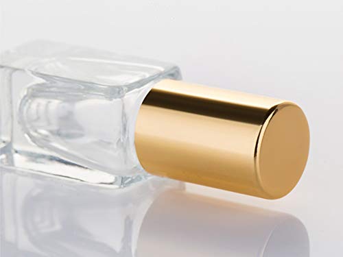 10 Pack 3ml Glass Roll-On Bottles with Stainless Steel Balls & Gold Caps