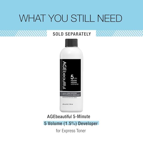 AGE Beautiful Hair Toner for Gray Hair - Ammonia-Free, 5-Minute Formula