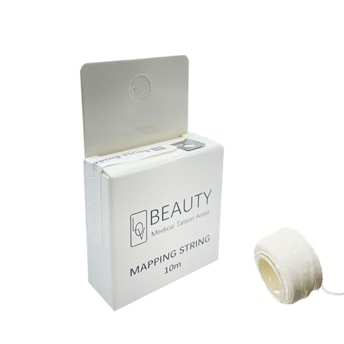Pre-Inked Brow Mapping String for Microblading - 32ft White