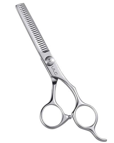 ULG Silver Hair Thinning Scissors 6.5-inch Japanese Stainless Steel Salon Texturizing Shears for Barbers & Stylists